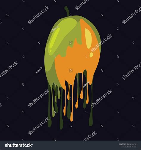 Mango Artline Background Illustration Image Icon Stock Vector (Royalty ...