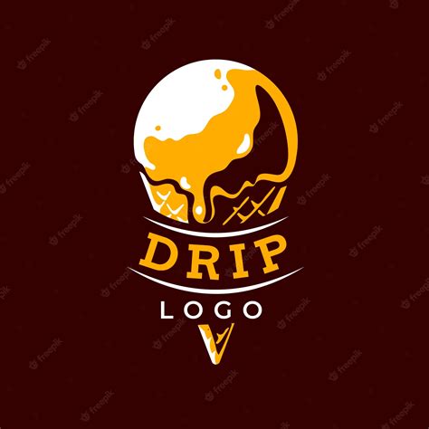 Premium Vector | Hand drawn drip logo template