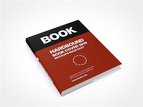 Hardbound Book Cover 3819 features your cover mockup faceup