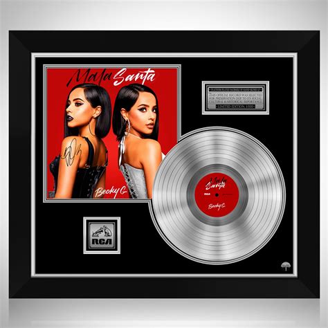 Becky G - Mala Santa Platinum LP Limited Signature Edition Custom Frame ...