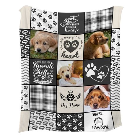 Buy NIWAHO Pet Dog Memorial Gifts Personalized - in Loving Memory of Loss Dog Custom Blanket ...