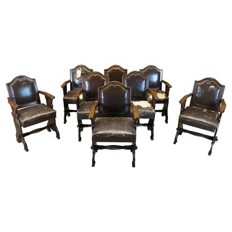 Set of Eight Antique French Renaissance Chairs at 1stDibs