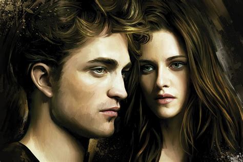 Twilight Kristen Stewart and Robert Pattinson Artwork 4 Painting by ...