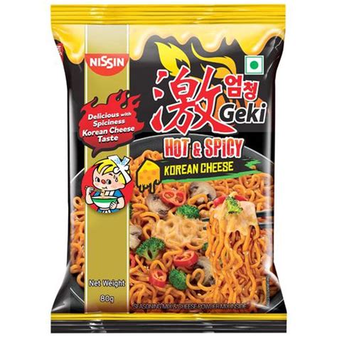 Nissin Geki Cheese - Hot & Spicy, Korean Cheese Flavour, 80 g – Fetch N Buy