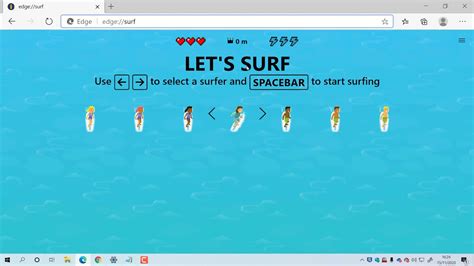 Microsoft Edge hidden Surf Game Hack - YouTube