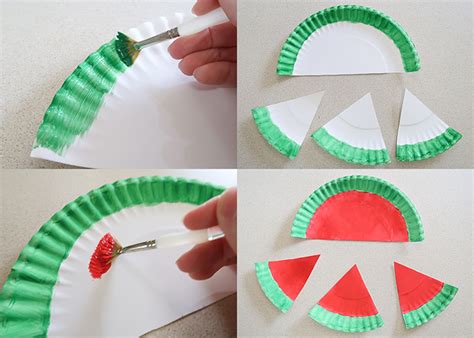 Watermelon Paper Plate Craft | Woo! Jr. Kids Activities : Children's ...