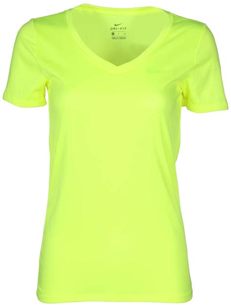 Nike - Nike Women's Dri-Fit Legend V-Neck Training Shirt-Neon Yellow - Walmart.com - Walmart.com