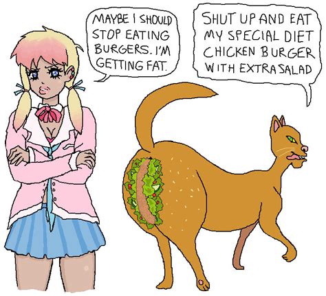 Diet Burger Cat by Toxoplasmosis-Cat on DeviantArt