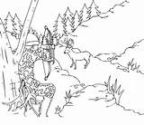 Buck Hunting Coloring Pages sketch template