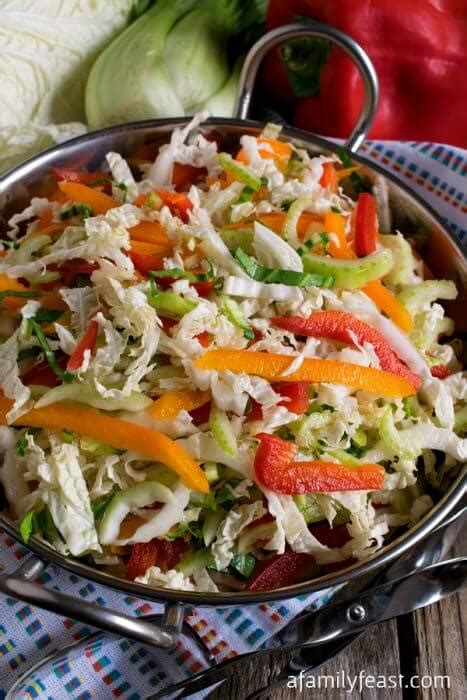 Easy Napa Cabbage Slaw - A Family Feast®