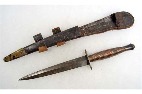 BRITISH FAIRBAIRN SYKES COMBAT FIGHTING KNIFE W/ SCABBARD