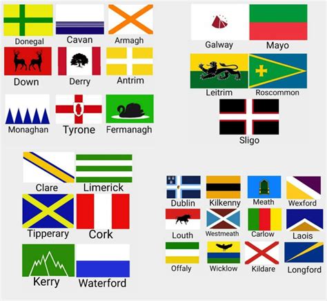 I redesigned all the county flags. : r/ireland