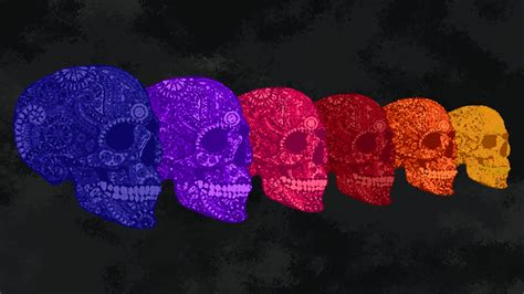 Colorful Skulls Background [1920 X 1080] : r/wallpapers