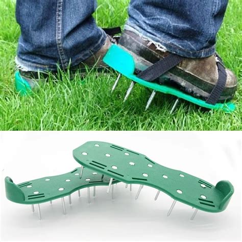 1 Pair Green Garden Lawn Aerator Spikes Aerating Shoes Garden Lawn Care Tool New-in Outdoor ...