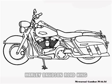 Mewarnai Gambar Motor Harley-Davidson | Mewarnai Gambar