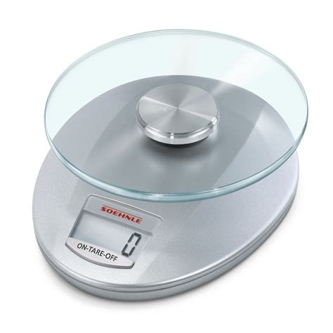 SOEHNLE ROMA SILVER DIGITAL KITCHEN SCALE 5 KG CAPACITY 1 G INCREMENT 65856