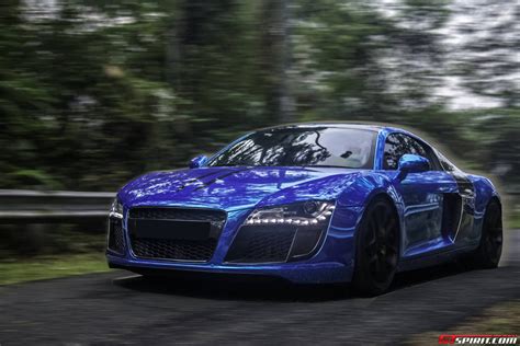 Gallery: Chrome Blue Audi R8 And Nissan GT-R - GTspirit