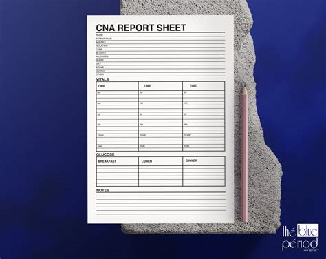 Printable CNA Report Sheet - Etsy