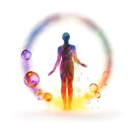 Premium AI Image | Human energy body colorful aura