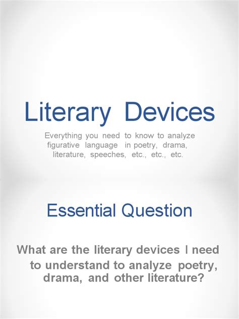 Literary Devices | PDF | Poetry | Metaphor