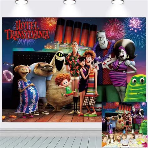 HOTEL TRANSYLVANIA BIRTHDAY Backdrop Banner Vinyl Poster Boys Party Decor 7x5ft £24.00 - PicClick UK