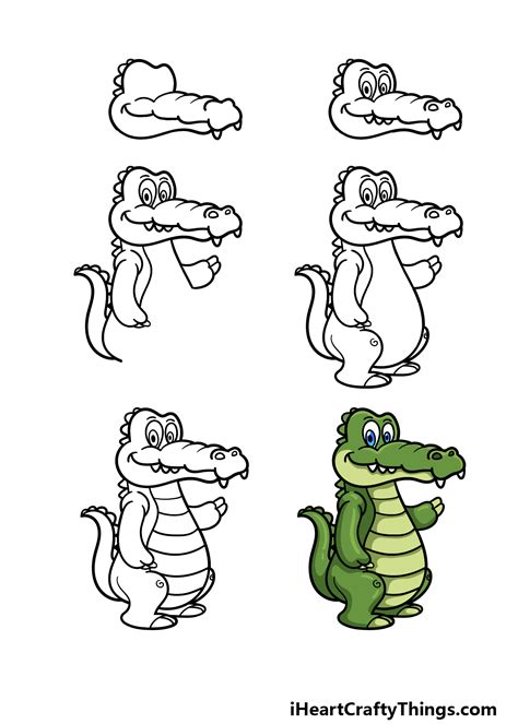 How To Draw A Cute Alligator