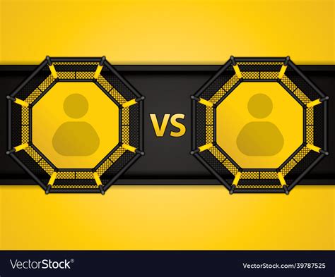 Mma octagon cage Royalty Free Vector Image - VectorStock