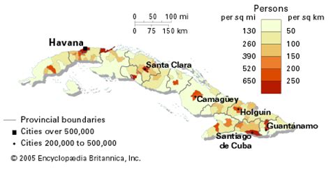 Population density of Cuba - Students | Britannica Kids | Homework Help