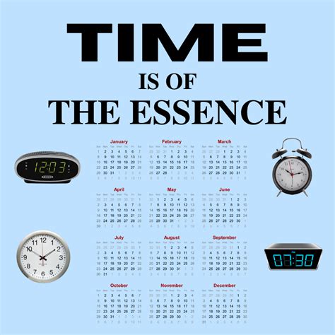 Time Is Of The Essence