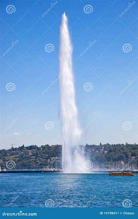 Geneva fountain stock image. Image of high, geneva, water - 19798411