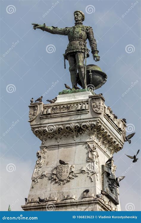 Monument To Prince Henry the Navigator Stock Image - Image of discoveries, globe: 106823623