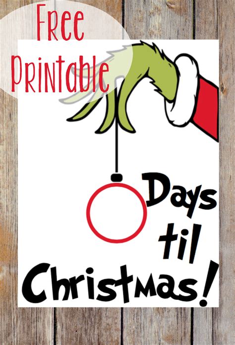 Countdown to Christmas + Grinch Printable - Three Little Ferns - Family ...