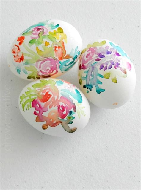 Grow Creative Blog: Watercolor Flower Easter Eggs