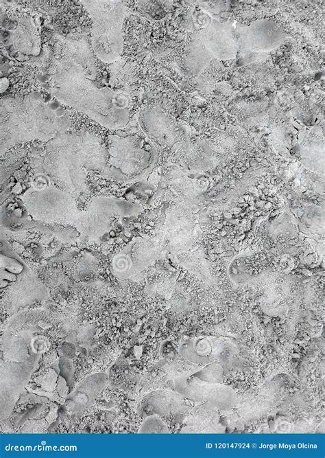 A Texture or Background of Gray Sand Stock Photo - Image of footprints, moon: 120147924