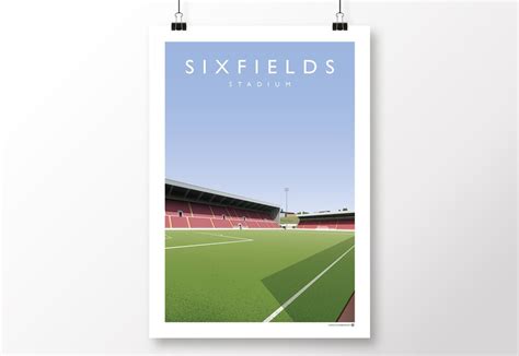 Sixfields Stadium Poster – Kick Off Merchants