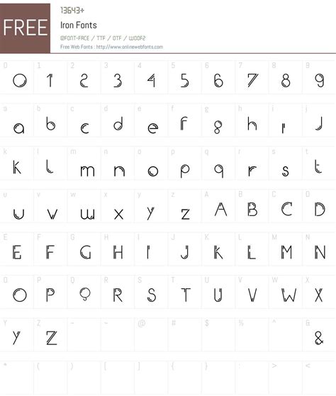 Iron 1.00 April 9, 2013, initial release Fonts Free Download - OnlineWebFonts.COM