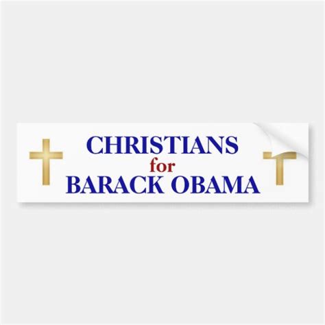 CHRISTIANS FOR OBAMA BUMPER STICKER