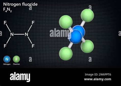 Nitrogen fluoride (dinitrogen tetrafluoride or tetrafluorohydrazine ...