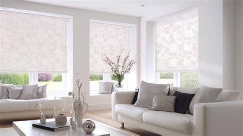 Roller Blind Bright White Living Room With Blinds In Backgrounds | JPG ...