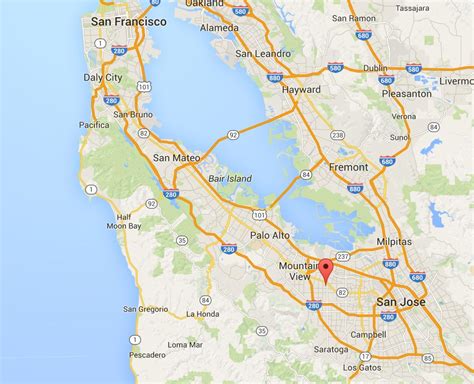 Silicon valley california map - Map of silicon valley cities ...