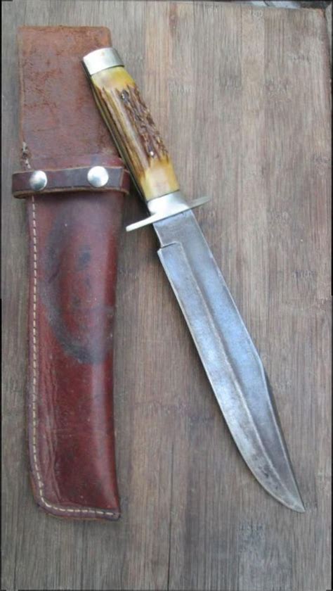 MASSIVE Vintage ROMO Solingen Germany Bowie Knife w/10" Carbon Steel Blade, Stag | eBay | Bowie ...