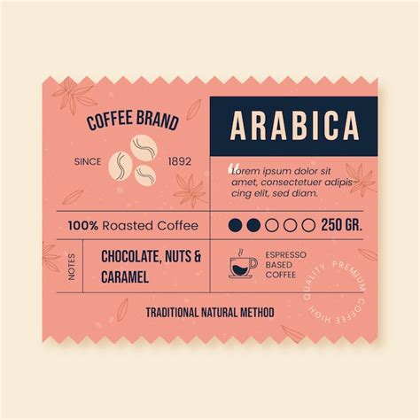 Free Vector | Flat design coffee label template