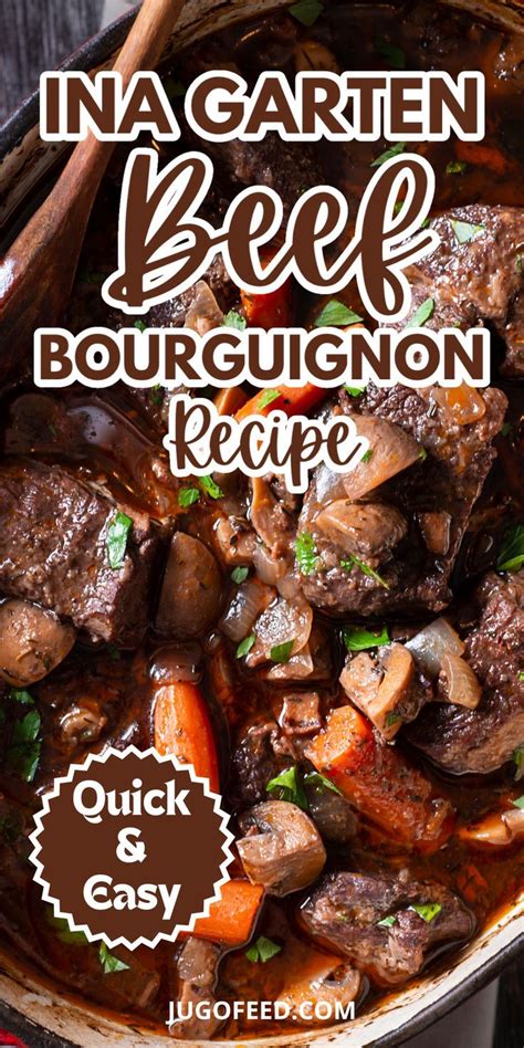 beef bourgugion recipe in a pot with carrots and parsley