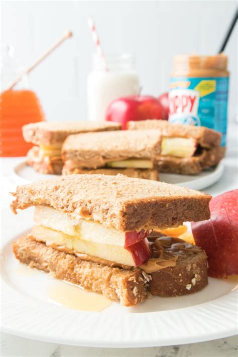 Apple, Peanut Butter and Honey Sandwich - The Produce Moms