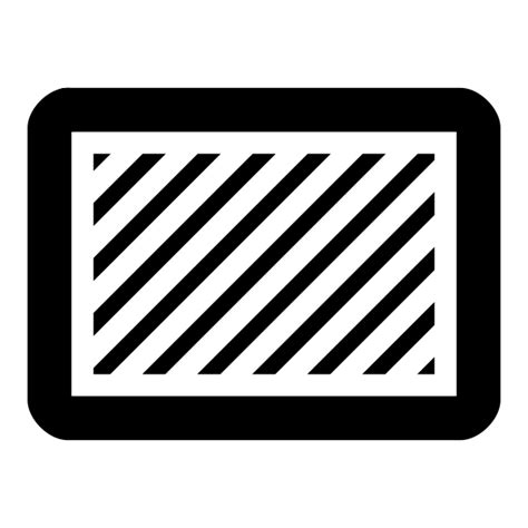 Clip art of rectangle with diagonal stripes | Free SVG