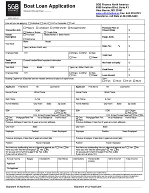 Fillable Online Application - SGB Finance Fax Email Print - pdfFiller