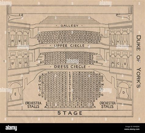 DUKE OF YORK'S THEATRE. Vintage seating plan. London West End 1936 old ...