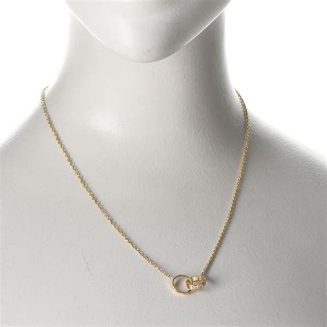 CARTIER 18K Yellow Gold Interlocking LOVE Necklace 236078