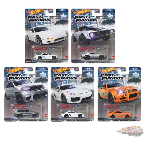 Hot Wheels - Car Culture - 1:64 - Fast & Furious Premium 2023 A - Assortment - Set Of 5 Cars ...