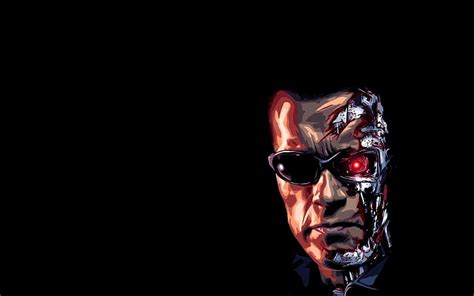 Terminator Half Robot Face